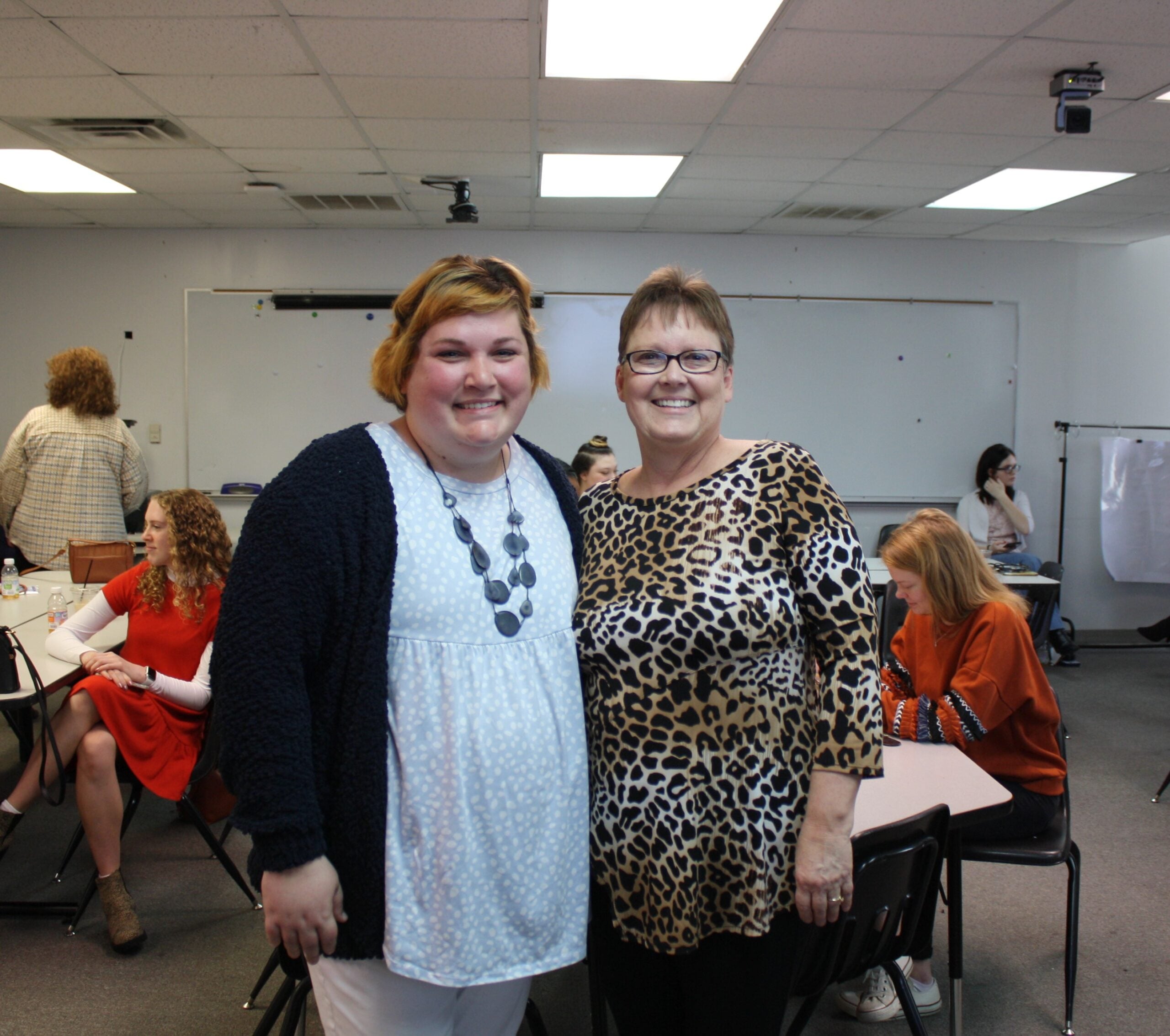l-r Kelsey Mills and Michelle Brown.