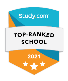 Study.com Top-Ranked School badge for Psychology degrees.