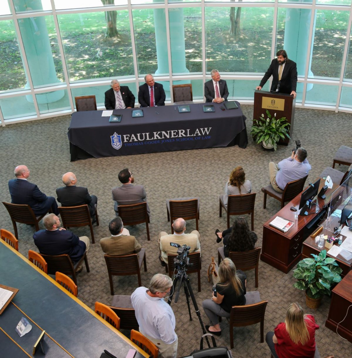 Faulkner Law hosts a memorandum of understanding signing event on June 1, 2021 to establish a three-year Alabama Ag Law Pathway. 