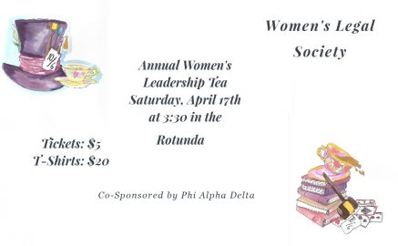 Invitation to the Women's Legal Society Tea Party 